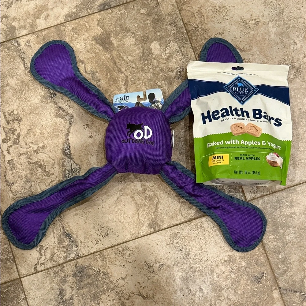 Purple Dog Toy with Treats
